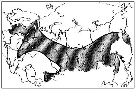 Рис. 14. Ареал скопы