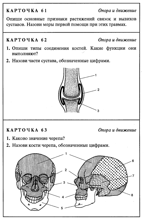 Карточки по биологии