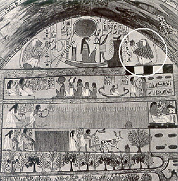 Павиан на стене гробницы в Древнем Египте