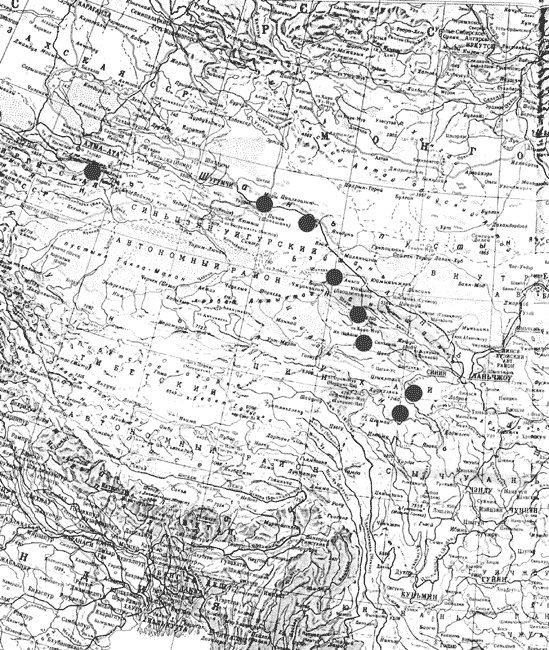 Районы работ экспедиции В.И. Роборовского и П.К. Козлова, 1893–1895 гг. Объем 110 Кб