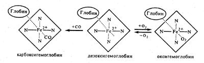 Схема образования производных гемоглобина